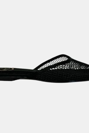 Shoe Womens Textured Pointed Toe Slip-on Mules Mule